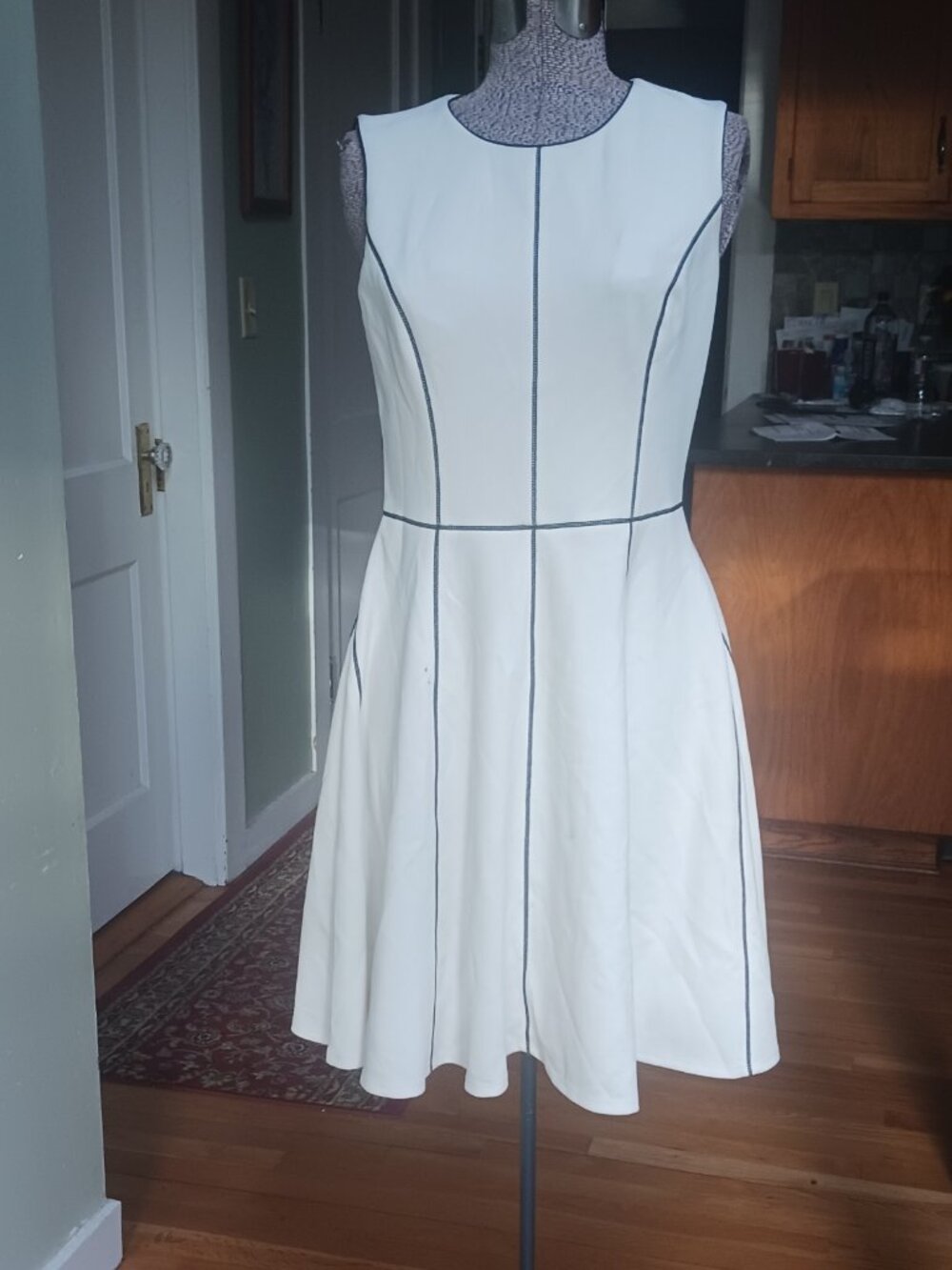 Calvin Klein White Sleeveless A-line Dress